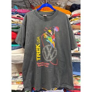 Vintage Trek USA Mountain Bike Racing Team VW T-Shirt XL Black Single Stitch 90s